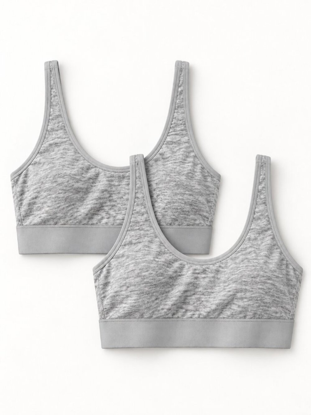 NWT 2-Pack Auden Gray Bralettes Sports Bras Size Small